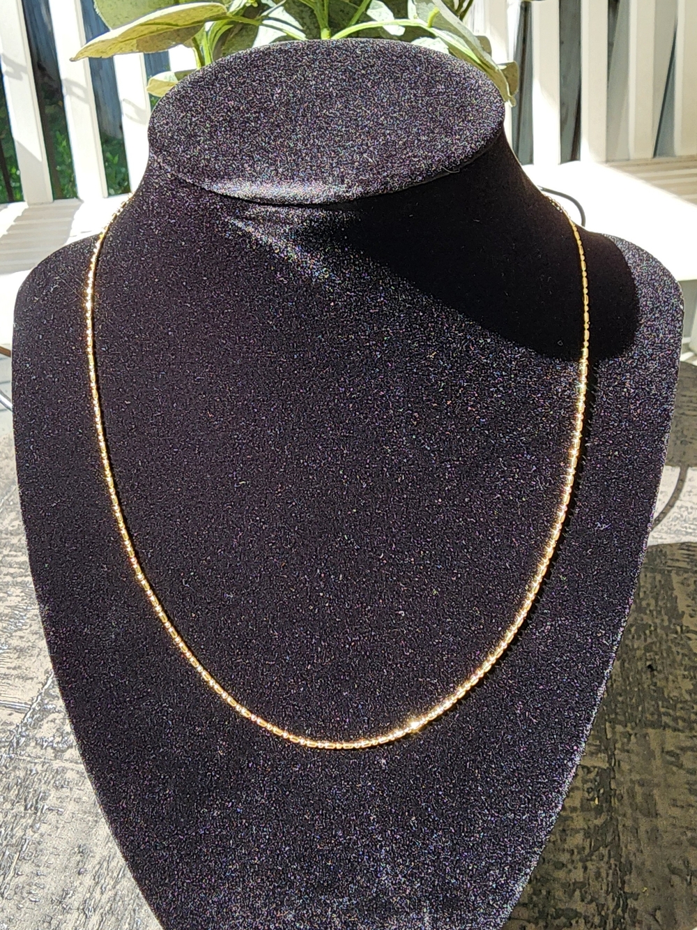 Gold Bead Station Necklace - Women Jewelry